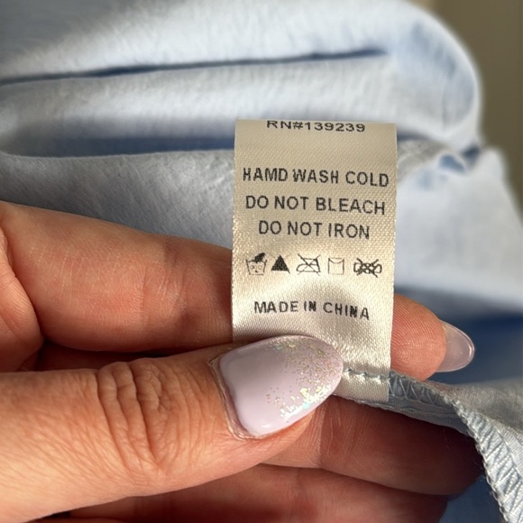 Pomander Place Sky Blue Drop Waist Mini Dress Size Large - Picture 5 of 6